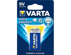 VARTA Batterie High Energy 9V Block, Blister 1 Stück